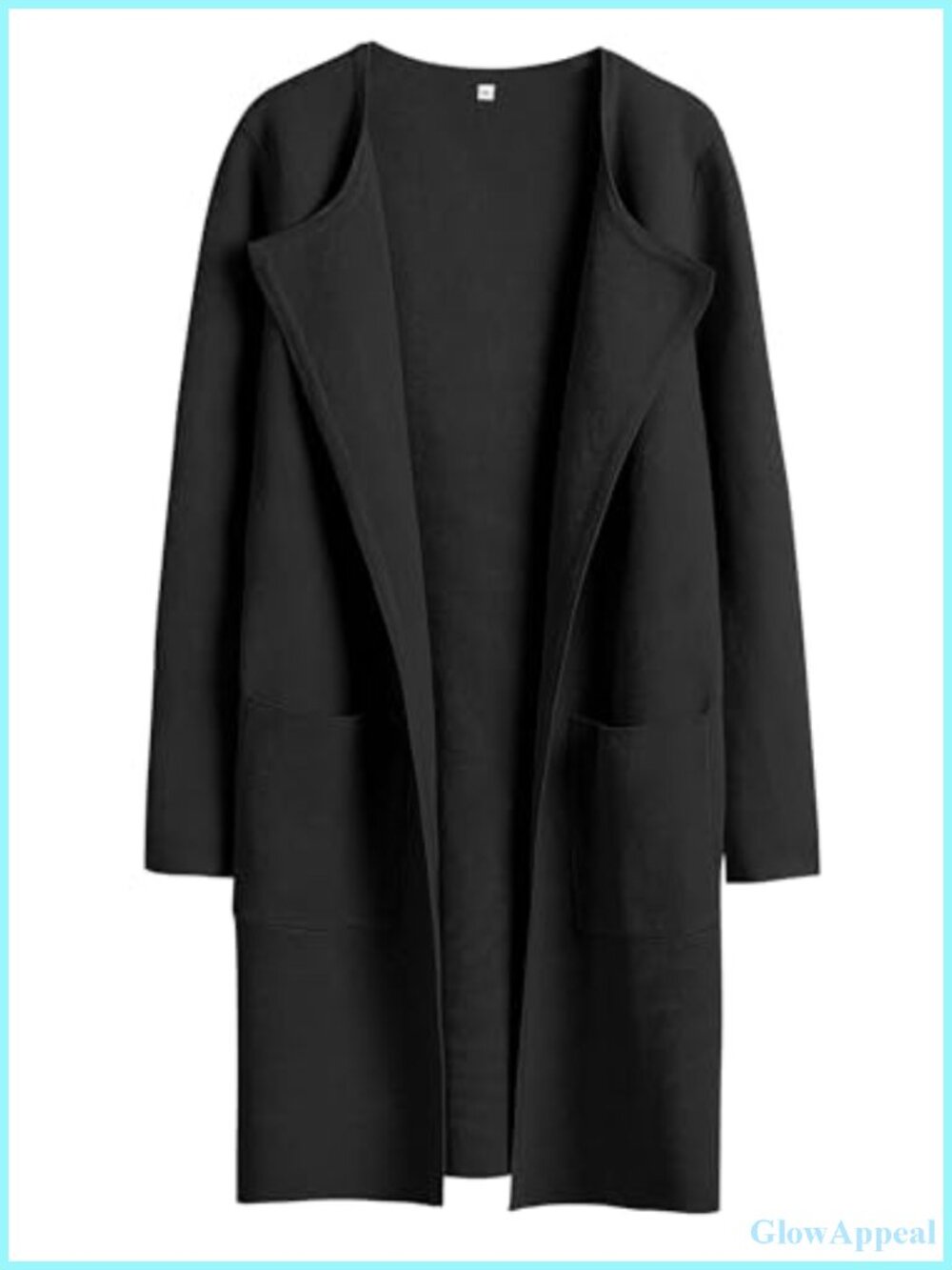 Womens Open Front Long Sleeve Knit Cardigan Coat